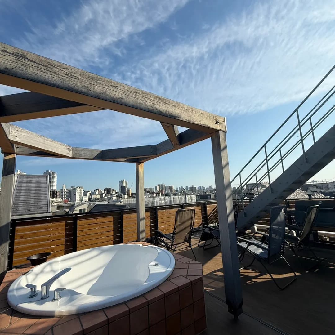 屋上ジャグジー